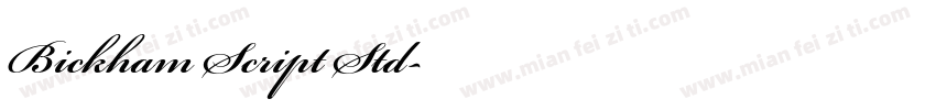 Bickham Script Std字体转换